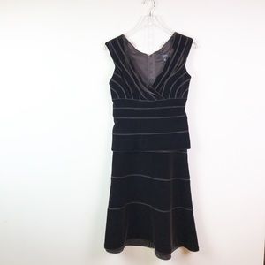 Tadashi Collection Brown Velvet Skirt Set Size S